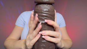 White Girl Kisses & Worships Huge Black Cock