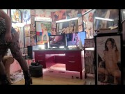 Giant s cup cross dresser behind the scenes photo shoot cum shot drinking