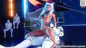 Rey and Ahsoka get gangbanged by Storm Troopers - 3d porn compilation