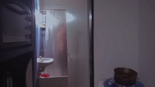 friends have drinks and laugh until they warm up