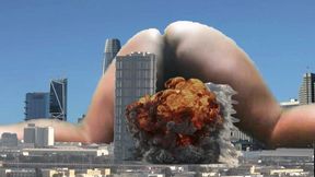 Giantess Huge Ass to destroy Teenie City