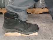 Slow Motion Bread Crush & Trample. See my dirty size 11 boot print, imagine this on your face