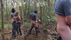 city twink railed by rugged brazilian farmer in the countryside