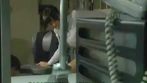 Hungry Oriental Businesswoman Fulfills Naughty Dreams with Janitor