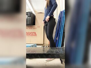 Mom shows her butt at work
