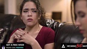 Two Cheating Sluts Fuck Each Other and Swap Husbands in Hot Bi Foursome