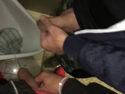 Pissing with my stepbrother at disco urinal