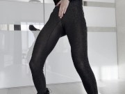 Slutty Stepsis GRINDING & Dry HUMPS in Sheer Bodystocking After Try-On