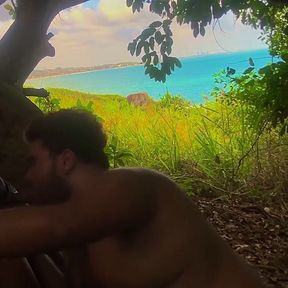 Chubby Gay Sucking or Stranger on the Beach