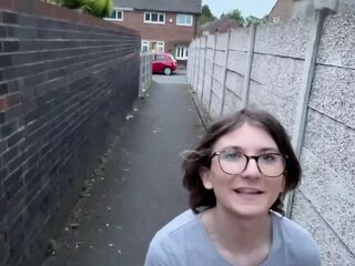 Risky Public Alleyway Gets My Trans Cock Hard and Ready for Sucking