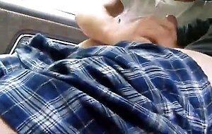 in the car