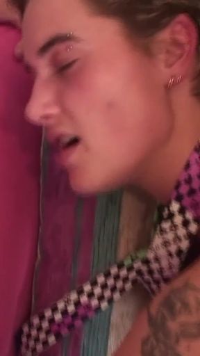 Thrilling moment from "She helps gay brother with anal sex"