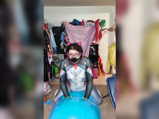 Peni Zentai Cosplay Sex tool Gagged Inflatable Hump Drool