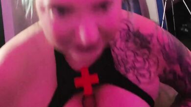 Sexy Nurse with big Tits Drains my Balls