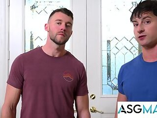 Taylor & Justin’s Big Cock Flip-Fuck in the Boss’ Playroom!