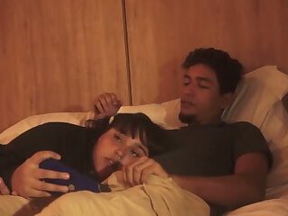 Watching a movie with my stepbrother and he puts his huge penis in my mouth (our parents almost
