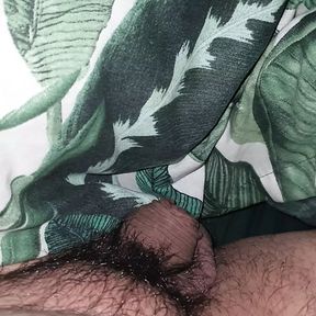 Step mom risky handjob under blanket make step son dick hard