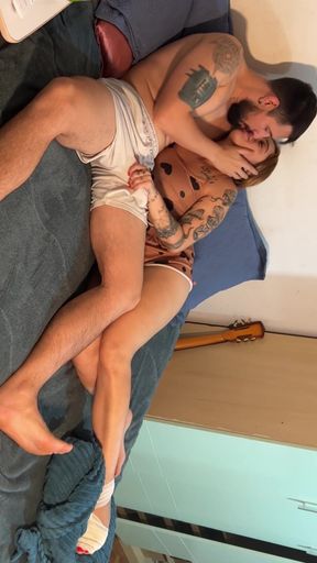 Foot Banded Didn't Stop Her From Sucking My Cock