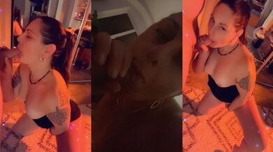 Hot wife deepthroats friend while stag records her greedy sucking