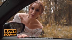 POV - Luxury Girl Fucking a Stranger After Fleeing Her Wedding