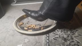 High heels trample and dangle butts