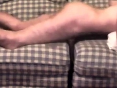 Twink Humping Sex Toy on Couch