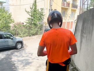 The courier caught the twink doing smth strange - this chab couldn't assist but bang him with his large dong.