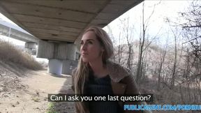 PublicPorn Long haired blonde fuckoing in public