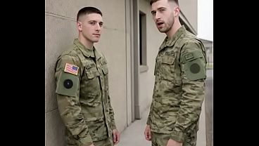 Sucking my straight battle buddy at bootcamp &mdash_ AI Generated