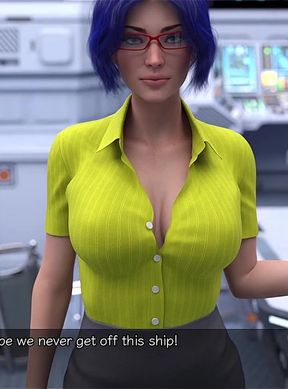 Stranded in Space - Blue Haired Big Tits MILF Wants to Talk