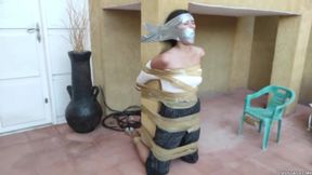 Christian Girl Duct Taped To Pillar And Gagged Tight