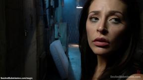 ”Handcuffed brunette rough banged”