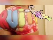 Sexfeene Twerking in her fruity pebbles bootyshorts.... OnlyFans/Sexfeene