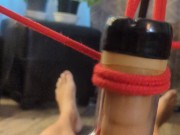 Mercilessly Milked By Machine with Post Orgasm Surprise