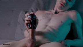 Hard Cock Meets Vibrating Toy on the Couch