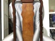 10 minute myself with gag and handcuffs wearing spandex unitard suit
