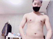 【個人撮影、素人男パンツ声】日本の大学生オナニーオナホでのパンツ兼、ヒップスイング射精⓾アジアンハンサム変態