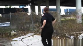 A female police officer found a black guy without any ID