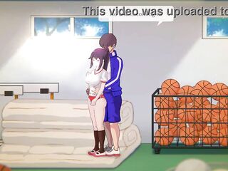 Hawt college lady having sex in a gymnastics stadium in erotic ryona comics game clip