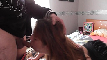 Mamada de mujer infiel me corro en su boca.