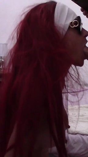 MILF with Perfect Tits Gives a Blowjob with a Huge Cumshot in Her Throat