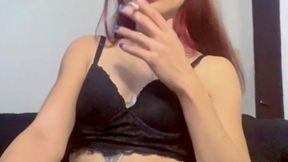 Total Black Smoking Seduction – Deep Exhales, Topless, Pussy Exposed