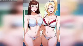 D.Va and Mercy Overwatch Hot Lesbian Scenes