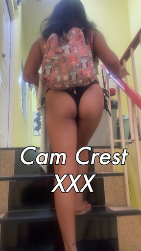 Following My Stepdaughter up the Stairs After the Beach