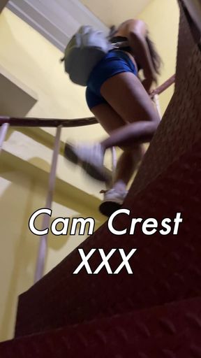 Following My Stepdaughter up the Stairs After the Beach
