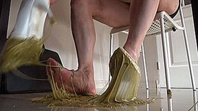 a spill trap under the table a