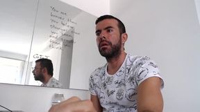 Latino Guy Jerks Off and Shows Hole