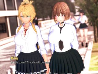 Jerking off A FUTANARI PENIS- Shemale hentai's World of NTR #two- Futanari Route Gameplay