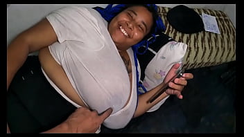 Busty BBW cries as her step brother fucks her ass&#x1F351; while she watches porn