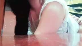 mi madrastra teen colegiala se casa, pero su ultimo deseo antes de casarse es follar con su hijastro con el traje de novia, que puta e infiel madrastra tengo, sexo casero real amateur.